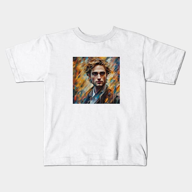 Portrait of Robert Pattinson Kids T-Shirt by bogfl